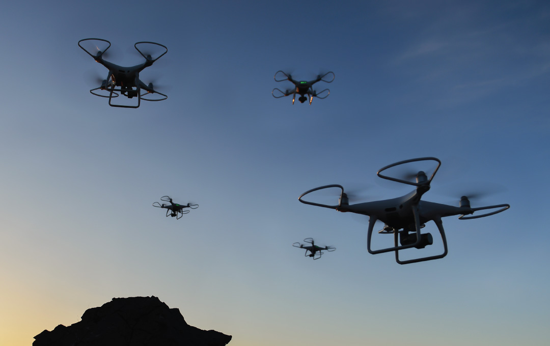 Figure 1. The rise of autonomous aerial threats such as drones, loitering munitions, and AI-guided reconnaissance has accelerated demand for dynamic, software-driven defense solutions.